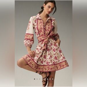 Like new Sue Sartor long sleeve flounce dress, size L, worn once